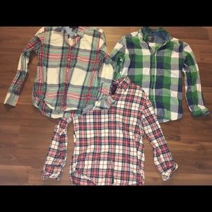 Bundle Lot Of Flannel Shirts Button Down